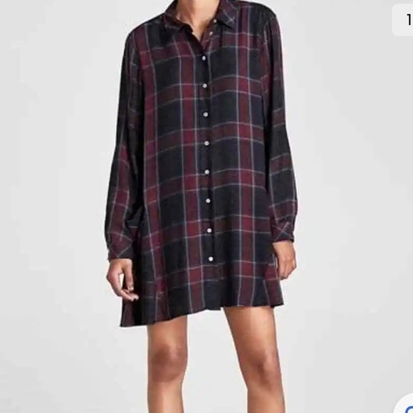 Zara Plaid Mini Shirt Dress with Pockets Size Small - Picture 13 of 13